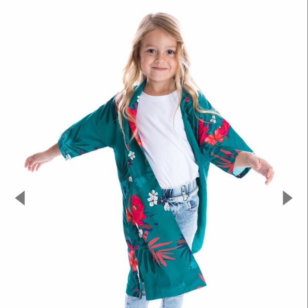 Beau Hudson Wanderlust Girls Kimono sz 3/4 | boho floral kimono limited edition